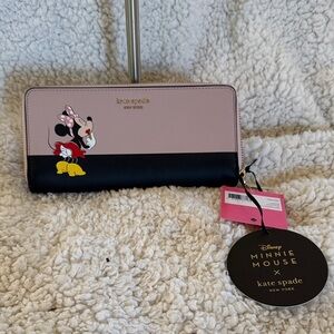 Kate Spade Disney Minnie Mouse Wallet - Pink, Black, Yellow